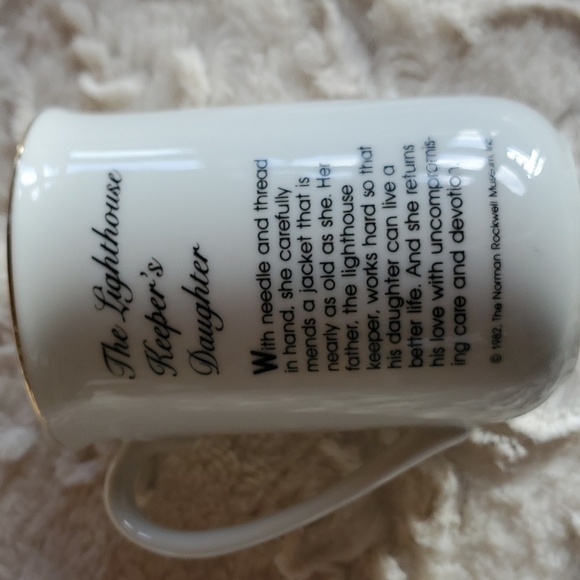 Norman Rockwell Made in Japan Museum Set of 7 Coffee or Tea Cups Gold Rimmed - Picture 13 of 16